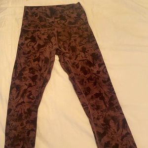 Purple & Black Lululemon align leggings, Sz 4
